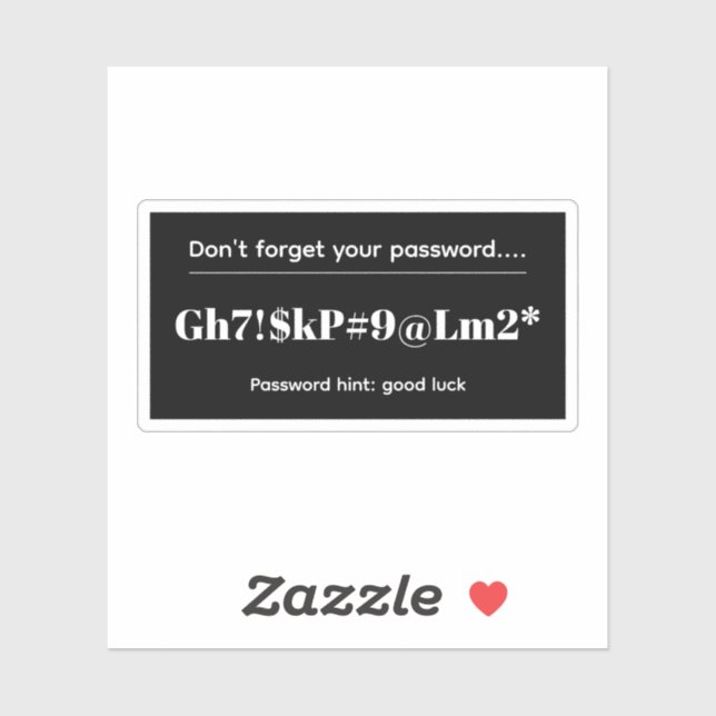 Sticker Funny Password (Feuille)