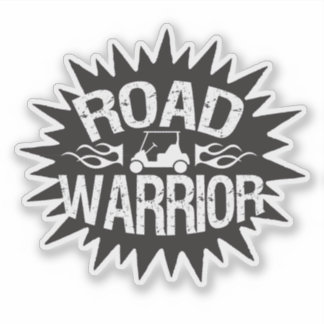 Sticker Funny Road Warrior Golf Panier Style vélo