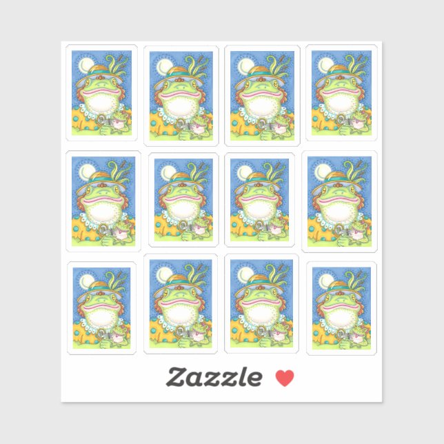 STICKER FUNNY SILLY MÈRE FROG LILITH ET CUTE OFFSPRING (Feuille)