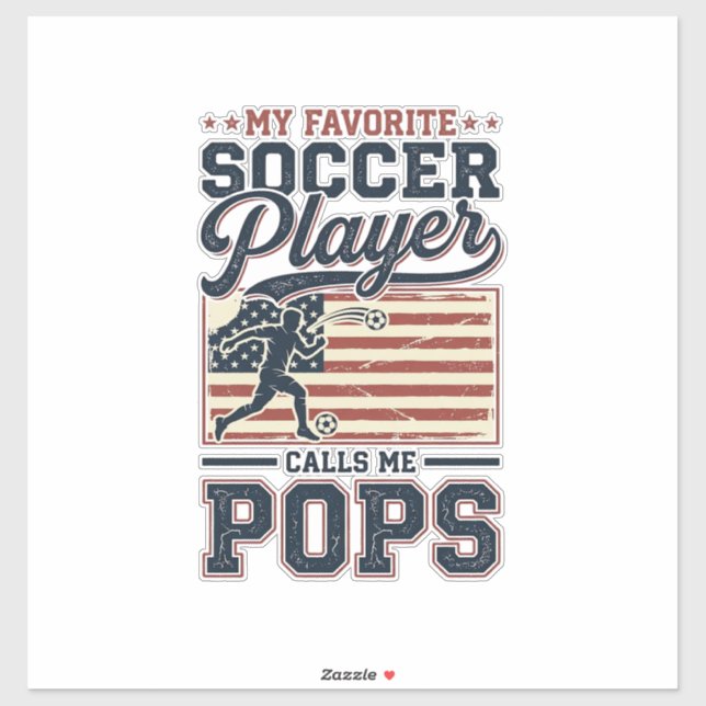 Sticker Funny Soccer Pops Conception de T-shirt avec Gravu (Feuille)