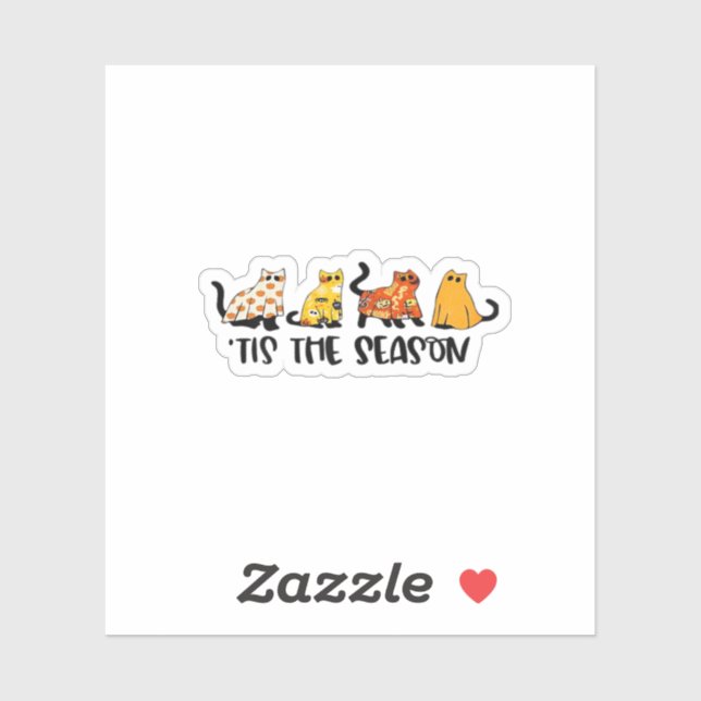 Sticker Funny Tis The Season Spooky Halloween Costume (Feuille)