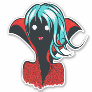 Sticker Funny Vampire fille caractère