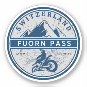 Sticker Fuorn Pass-Ofenpass Suisse - Alpes tour moto