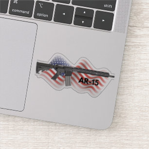 Sticker Fusil semi-automatique AR-15 patriotique