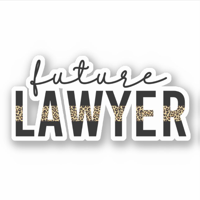 Sticker Futur cadeau étudiant de la faculté de droit de l' (Devant)