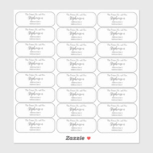 Sticker Futur Monsieur et Madame Adresse de Retour Transpa