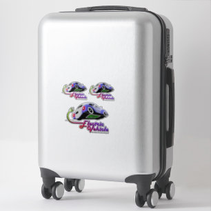 Sticker Future Électrique   8"x 8"- transparent brillant