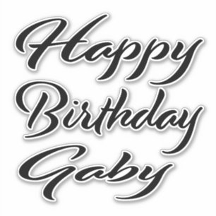 Sticker Gaby Name Prénom Anniversaire de la Broderie noire