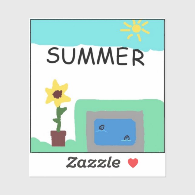 Sticker gagnant du concours de créativité d'été 20 (Feuille)