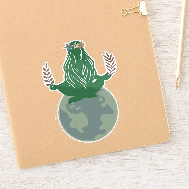 Sticker Gaia Déesse de la Terre, Mère Terre, Planète Terre (Carnet)