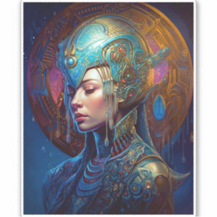 Sticker Galactique Queen Science Fiction Imaginaire Art