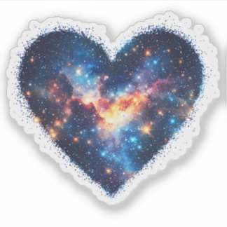 Sticker Galaxy Heart Saint Valentin
