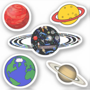 Sticker Galaxy Universe - Planètes Livre de rebuts