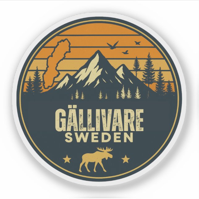Sticker Gällivare, Suède Sverige (Devant)