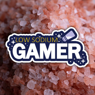 Sticker Gamer basse sodium - Drôle de la typographie du je