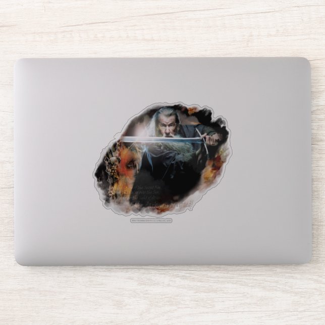 Sticker Gandalf Avec Épée Au Combat (Ordinateur)