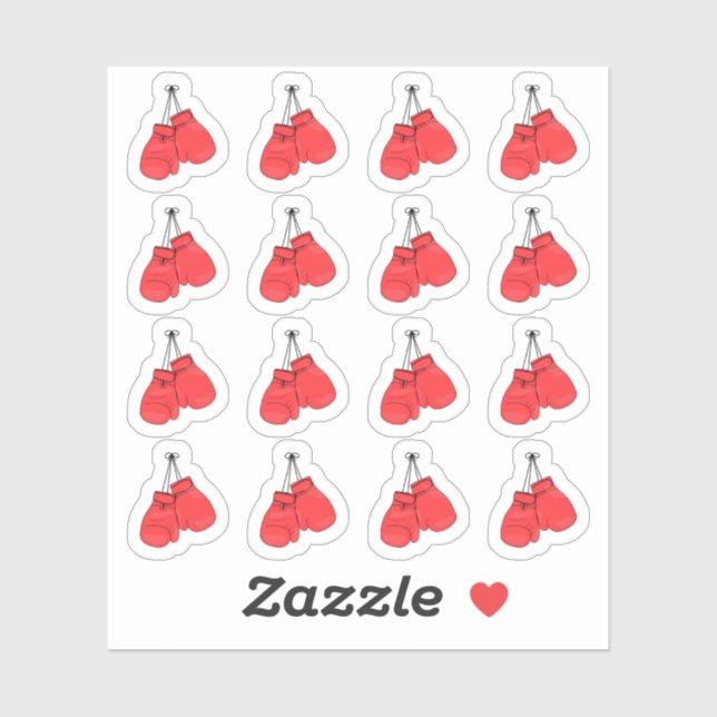 Sticker Gants de boxe rouges Planificateur de rappel d'ent (Feuille)