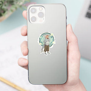 Sticker Garçon Requin Marteau Mignon Pièce d'Art