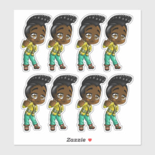 Sticker Garçons africains américains