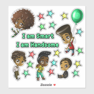 Sticker Garçons africains américains