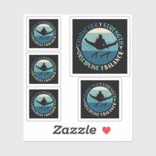 Sticker Garçons Gymnastique Caractère Force Discipline