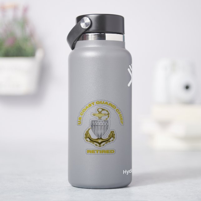 Sticker Garde côtière Chef retraité (HydroFlask)