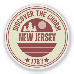Sticker Garden State NJ - Cadeau du New Jersey