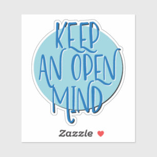 Sticker Garder un esprit ouvert 12 pas Slogan