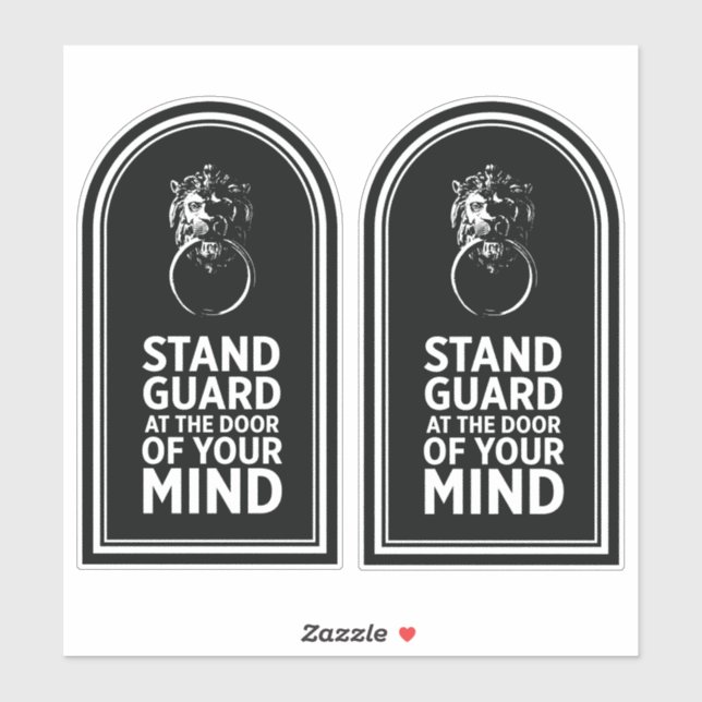 Sticker Gardez La Porte De Votre Esprit - Citation (Feuille)