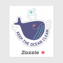 Gardez l'autocollant de forme personnalisée Ocean 