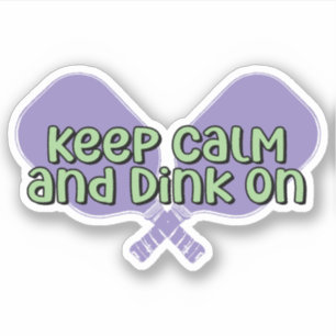 Sticker Gardez le calme et buvez un verre   Pickleball Pad