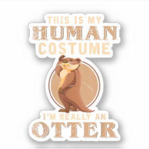 Sticker Gardien de zoo drôle de costume animal