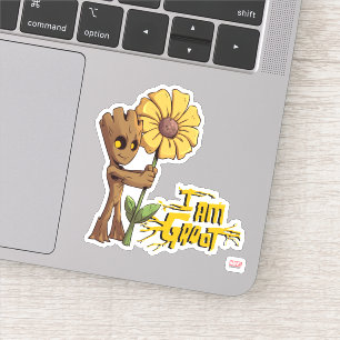 Sticker Gardiens de la Galaxie   Groot bébé et marguerite