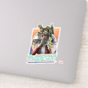 Sticker Gardiens de la Galaxie   Retro Crew Art