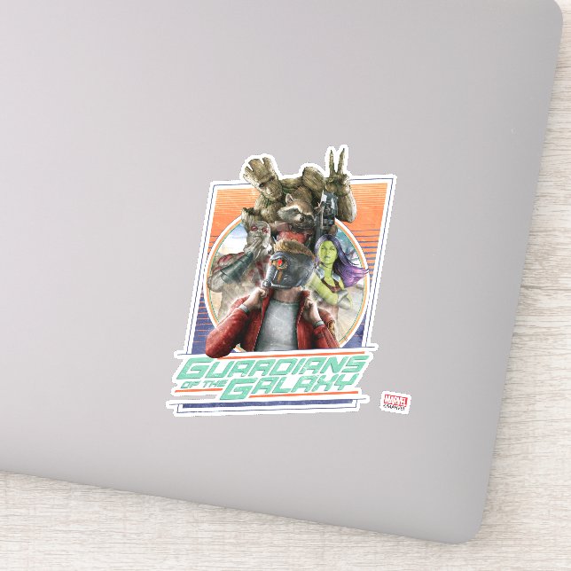 Sticker Gardiens de la Galaxie | Retro Crew Art (Détail)