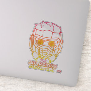 Sticker Gardiens de la Galaxie   Star-Lord Neon Outline