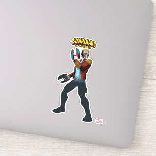 Sticker Gardiens de la Galaxie   Star-Lord Retro Comic