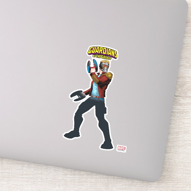 Sticker Gardiens de la Galaxie | Star-Lord Retro Comic (Détail)