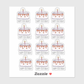 Sticker Gâteau d'anniversaire