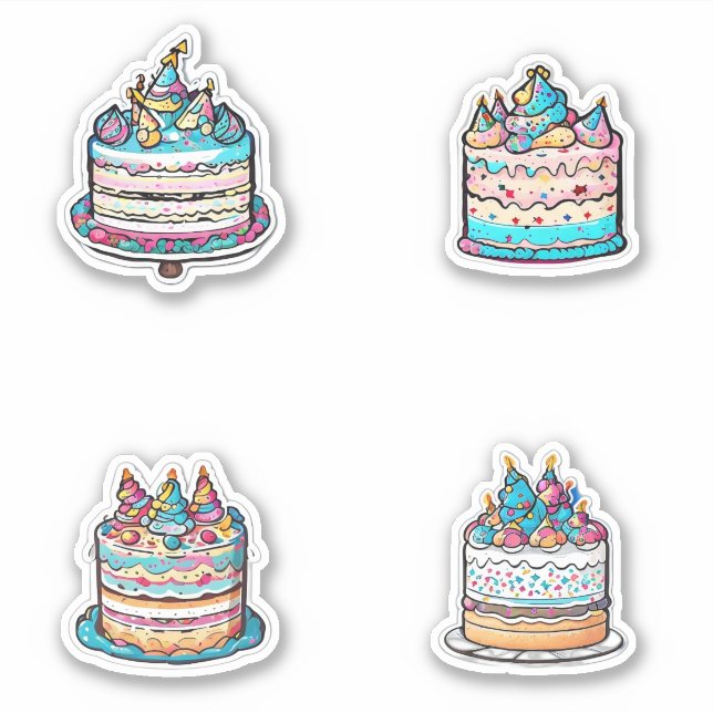 Sticker Gâteau d'anniversaire (Devant)
