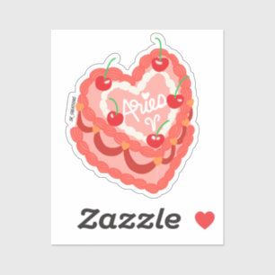Sticker Gâteau de coeur Aries