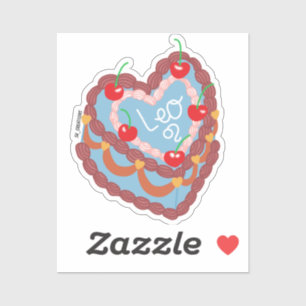 Sticker Gâteau de coeur Leo
