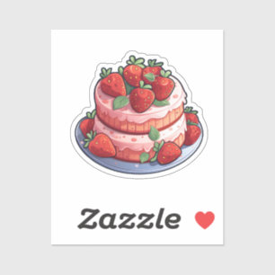 Sticker Gâteau de dessin animé