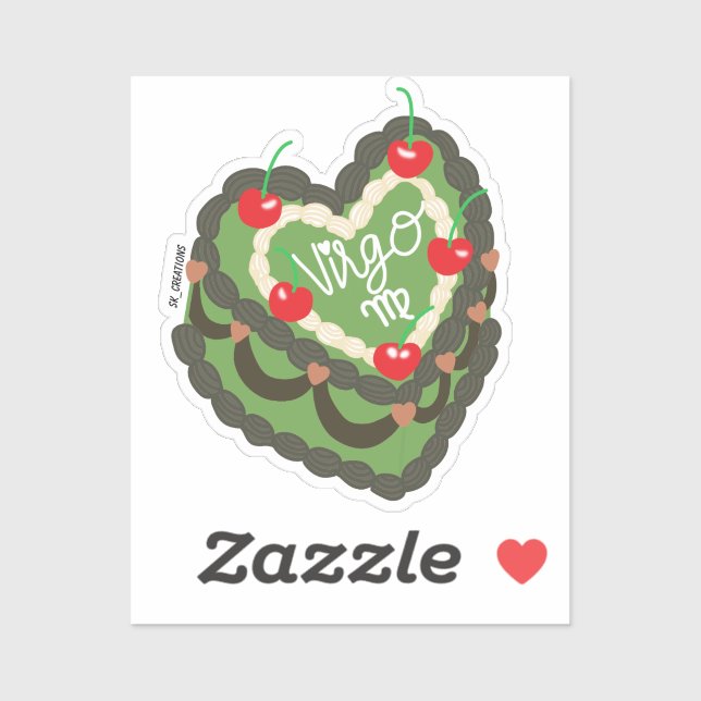 Sticker Gâteau du coeur de la Vierge (Feuille)