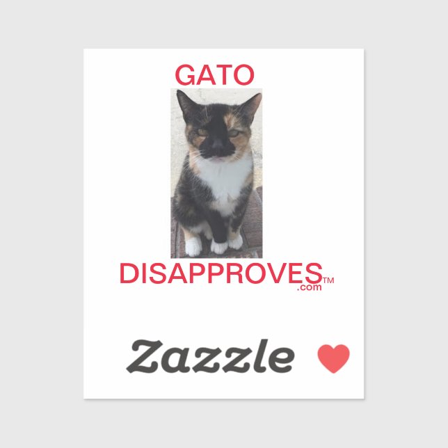 Sticker Gato désapprouve, Tous les Casquettes (Feuille)