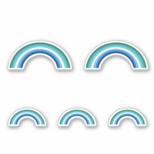Sticker Gay Male Rainbow Azure se traduit par Arc-en-ciel 