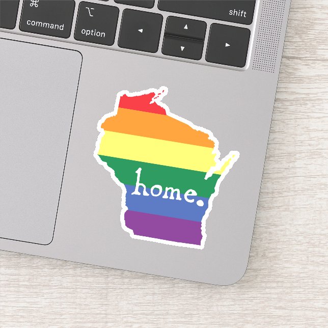 Sticker Gay pride du Wisconsin | Carte de la maison (Détail)