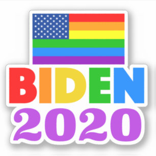 Sticker Gay pride Rainbow de Biden 2020