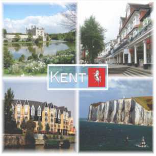 Sticker GB Kent - Château de Leeds - Puits Royal Tunbridge