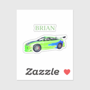 Sticker Geai-Runner Émeraude de l'Horizon Verdoyant